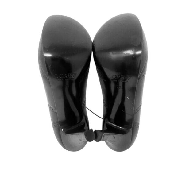 J. Crew Pierce high-heel oxfords, size women’s US 7.5, black leather - Picture 4 of 16